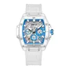 Orologi da polso Orologio in plastica trasparente Uomo Donna Orologio 2023 Moda Sport Casual Unico Tonneau al quarzo da uomo