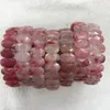 Strand Natural Brasilian Rosestone Armband 8 x 14mm Premium smycken ädelstenar för män kvinnor gåva grossistvalentins dag!