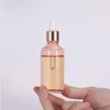 Flacone contagocce in vetro rosa 5-100ml Aromaterapia Liquido Essenziale Tubi per profumo di base Pipetta per olio da massaggio Bottiglie riutilizzabili Larsc