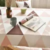 Toalha de mesa Triângulo geométrico Toclagem de mesa retangular à prova d'água tampa decorativa rosa Tafelkleed Mantel Mesa nappe