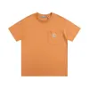 Carhart Shirt Designer T-shirt Top Klassiek Klein Label Zak T-shirt met korte mouwen Los en veelzijdig voor mannen en vrouwen Koppels Carhartts Shirt Polo 732