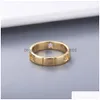 Band Rings Simple Style Couple Ring Personality Gold Sier Plated With Star Jewelry Supply Drop Delivery Jewelry Ring Dhyrs