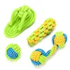 Jouets pour animaux de compagnie, jouets à mâcher pour petits et grands chiens, corde en coton interactive, nettoyage des dents de chiot vert, jouets d'entraînement à la mastication, fournitures pour animaux de compagnie