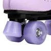 Inline Roller Skates Women Girls Purple 2 Double Row 4 Wheels Skating Shoes PU Flash Sliding Quad Sneakers Training 231128