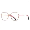 Солнцезащитные очки VICKY, женские металлические очки в большой оправе, очки для чтения с защитой от синего света, близорукость, дальнозоркость, персонализированный рецепт PFD3053