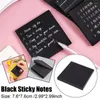 50 Sheets Black Super Sticky Notes Auto-adesivo PADRS PARA OUTRAS DE ESCOLAS Lembrete de memorando V6Q6