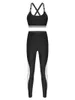 Dames tweedelige broek Dames Zomer Running Gym Yoga Sportpak Tracksuit u halskruisbanden Open achterpads bhas tops en set workout