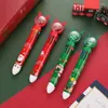 Jul Ten-Color Ballpoint Pen Cute Press Holiday Kid Gift Merry Decor for Home Xmas Ornament