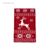 Halsdukar Elk Snow Flower Wool Scarf Women's Winter Men's Red Green Scarfs Christmas Year Gift Adults Scarves 231128