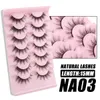 3 PCFalse Eyelashes SEXYSHEEP Pestañas naturales Cross Manga Lashes 3D Mink Lashes Pestañas postizas Soft Wispy Volume Pestañas postizas al por mayor Maquillaje Z0428