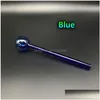 Smoking Pipes Beracky Accessories 6.0Inch 15Cm Length Pyrex Glass Oil Burner Pipe Clear Blue Green Heady Water Hand Drop Delivery Ho Dhms6