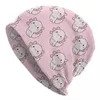 Bérets mignons axolotl sur la lune Skullies Bons de bonnet Hip Hop Winter Femmes chaudes Chapeau tricoté Unisexe Adult Salamandre Animal Bonnet Chapeaux