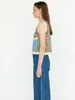 Damesvesten Gebreid vest Bloemenpatroon Kort Los Slim-fit V-hals Mouwloos Dames Herfst 2023 Stijlvol Korea Designer