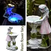 Dekoracje ogrodowe LAK LAMPA LAMION SOLAR ANGEL Statua Dekoracja Luminous Elf Girl Rzemiosła kwiat wróżka ozdoby zewnętrzne Prezenty 231127