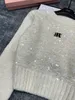 Maglione da donna di marca abbigliamento firmato da donna cappotto invernale moda logo pullover a maniche lunghe Nov27 sul petto 11