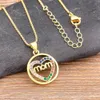 Pendant Necklaces Dome Cameras Nidin Romantic Charm Mother's Day Fine Gifts Heart Shape Pendant For Mom Female Simple Design Colorful Zircon Chain Necklace AA230428