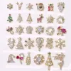 Nail Art Decorations 5pcs Christmas Nail Zircon Charms Luxury Snowman Snowflake Elk Small Bell Tree Nail Gem Ornament Year Nail Art Accessories 231127