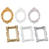 Frames 6 stuks Po Frame Miniatuur Pograph Retro Home Decor Huis Hars Foto Vintage Ambachten Maken Materiaal Rekwisieten