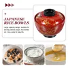 Conjuntos de utensílios de jantar tanques de sopa tampos que servem contêiner japonês arroz multifuncional de estilo japonês