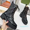 Lace Up Black Martin Boots Buts Long Rleeve Boots