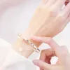 Bracelet en acier inoxydable or Rose Bracelet femme coeur pour toujours amour marque Bracelet à breloques pour femmes bijoux célèbres