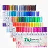 12pcswatercolor fırça s 24 adet çift başlı kanca hattı renk işaretleyici yumuşak uç suluboya kalem okulu öğrencisi sanat malzemeleri çocuk hediye boyama seti p230427