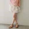 Shorts estilo coreano de verão garoto garotinha damasco rosa laranja princesa dupla para 28 anos de roupa infantil e694 230427