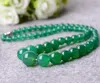 Choker Natural Green Chalcedony Naszyjnik okrągły koraliki Prezent dla mody Jades Stone Biżuteria