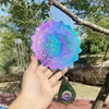 Decorazioni da giardino Girandola a vento in acciaio inossidabile da 15 cm Colori per esterni Girandola a vento colibrì 3D Campanella a vento Combinazione Decor Rotatin Ciondolo appeso Artigianato LT676