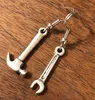 Dangle Earrings Geekery Hammer and Wrench Mechanic Science Tool Monder