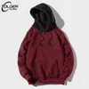 Men's Hoodies Sweatshirts Autumn Men Fashion Patchwork Hoodie Streetwear Contrasting Color Hooded Sweatshirt Unisex Couple Clothing Classic Print Pullover