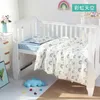 Beddengoedsets 3-delig set geboren babybedje katoen zacht cartoon print kleur slaapkamer bed wieg linnen dekbedovertrek hoeslakens kussen 231128