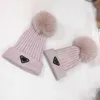 Popular Newborn Crochet Hats high quality designer kids hat Complete labels Raccoon fur ball decoration baby caps Nov10