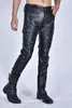 Pants New arrivla fashion casual Nightclub Costumes Dance Hip hop Rock Leather Pants Leisure mens plus size 27 28 29 30 31 32 3336