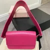 Женская классическая сумка-конверт с клапаном, роскошная сумка-тоут, модные сумки, мужской женский ремень, багет из натуральной кожи, через плечо, сумка-бродяга, дизайнерская розовая сумка