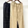Women's Pants Capris Totem* 100% Silk Brodery Casual Drawstring Nighty Wide Leg Pants 231128