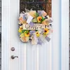 장식용 꽃 절묘한 섬세한 화환 꿀벌 축제 해바라기 화환 PVC 도어 행거 매력적인 가정 장식
