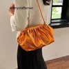 Women Handbag Botteg Venet Pouch Textured Shell Bag 2023 Summer New Women's Simple Clip on Shoulder Network Red Same Style Crossbody for Women