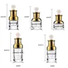 Flacon compte-gouttes en verre doré 20 30 flacons de sérum de luxe de 50 ml avec bouchon brillant pour huile essentielle Chejp