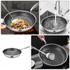 Sartenes de acero inoxidable Wok antiadherente para freír huevos, utensilios de cocina, sartén de panal, antiadherente para el hogar