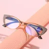 Solglasögon mode strass läser glasögon anti-blue lätt ögonskydd glasögon