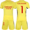 Club Team Men Youth Soccer målvakt Thibaut Courtois Jerseys Set 23-24 Långärmning Iker Casillas Keylor Navas Kepa Arrizabalaga Lunin Football Shirt Kits Huangma