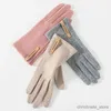 Mitaines pour enfants automne hiver gants pour femmes cyclisme en plein air conduite avec polaire vent rosée doigt écran tactile cachemire mitaines chaudes