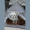 Mats Pet Cat Tält Summer Cave Hut Sleep House för Kitten Puppy Playpen Cage Basket Cats Nesk Kennel Small Dog Bed Chihuahua