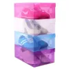 Boîtes bacs transparents anti-poussière, tiroir empilable, boîte de rangement de chaussures, conteneur organisateur W0428