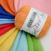Tecido e costura Fio 100% algodão para tricô manual Fios para tricô e crochê Manta de suéter penteado de 8 camadas 50g 200m Fio macio bordado 231127