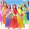 파티 장식 1 세트 하와이 의상 꽃 화장실 hula 드레스 잔디 치마 po prop beach flowers luau 여름 열대 결혼식