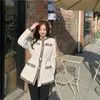 Parka Alien Kitty Button Solid Cappotto da donna Addensare Normcore Giacca di pizzo Chic Minimalista coreano 2021 Nuova moda invernale AllMatch