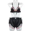 مجموعة مثيرة مجموعة التطريز الخلط للنساء للنساء مجموعة 2022 Sexit Sexy Sexy Set Lingerie اثنين من القطعة النساء اللطيفة مثيرة الملابس الداخلية p230428