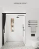Gardiner inte i/original design dragspel dusch gardin fällbart hem förtjockad magnetisk gardin badrum vattentätt tyg anpassningsbar